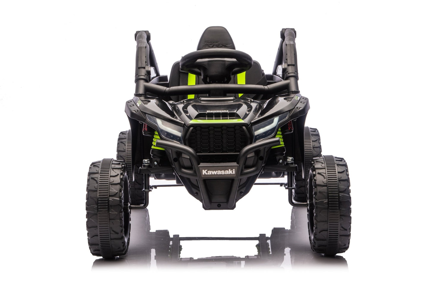 Kawasaki KRX 1000 Licensed 24V Ride - On Car – Remote Control, EVA Wheels, Leather Seat - with Black & Green | Sold by Uncle Wiener's Wholesale