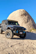KC HiLiTES 91340 Gravity® Pro6 LED 50-inch light bar kit for Jeep Wrangler 4xe
KC 50-inch Pro6 light bar combo beam with Jeep-specific mount
Off-road Jeep Wrangler 4xe with mounted Gravity LED Pro6 light bar
Complete KC HiLiTES 91340 Pro6 light bar mounting kit on Jeep