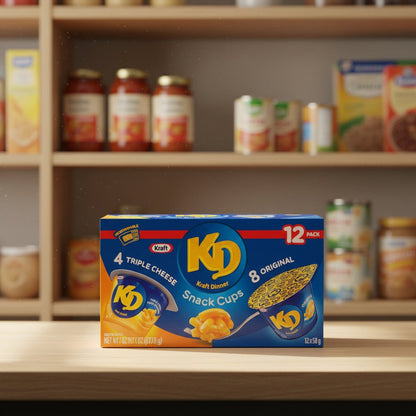 KD Kraft Dinner Original Macaroni & Cheese Snack Cups – 4 x 58 g Microwavable Cups - Snack with | Sold by Uncle Wiener's Wholesale