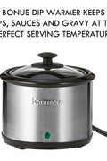 Kenmore 7qt Slow Cooker with Dipper Stainless Steel Black 80010: Programmable, Digital Timer, Removable Ceramic Pot - with <B>Dimensions (Overall):</B> 10.24 Inches (H) x 12.7 Inches (W) x 16.26 Inches (D) | Sold by Uncle Wiener's Wholesale