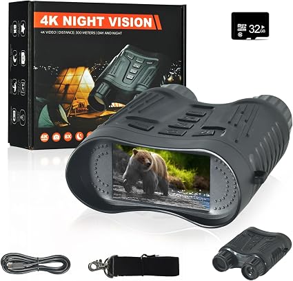 Kethvoz 4K Digital Night Vision Binoculars – 8X Zoom Infrared Goggles with 3.2" HD Screen, 36MP Camera & 32GB Memory Card - Electronics with | Sold by Uncle Wiener's Wholesale