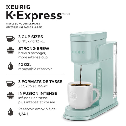 Keurig K - Express Single Serve K - Cup Pod Coffee Maker, Mint, With A Removable Reservoir And Strong Button Function - with | Sold by Uncle Wiener's Wholesale