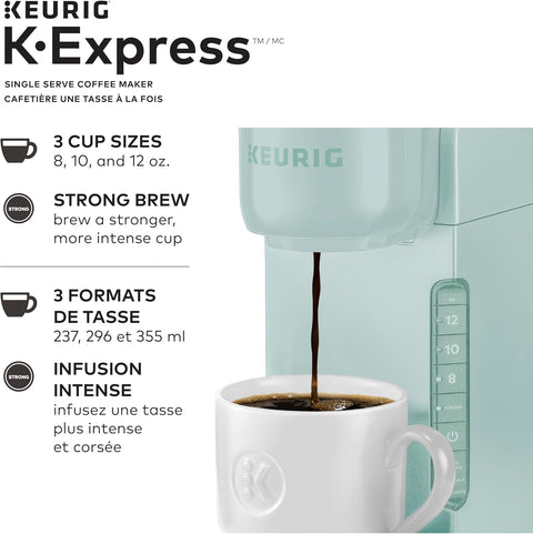 Keurig K - Express Single Serve K - Cup Pod Coffee Maker, Mint, With A Removable Reservoir And Strong Button Function - with | Sold by Uncle Wiener's Wholesale