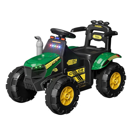 Kids 6V Electric Ride - On Tractor with Lights, Music, USB, MP3 – One - Key Start, Green – SKU 1898794 - with | Sold by Uncle Wiener's Wholesale