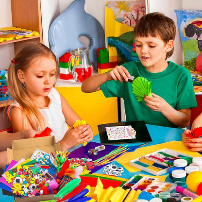 Kids Arts and Crafts Supplies Kit DIY Creative Activity Set Multi Pack ACS149 - with | Sold by Uncle Wiener's Wholesale