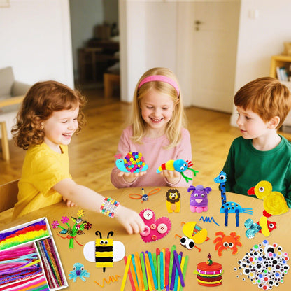 Kids Arts and Crafts Supplies Kit DIY Creative Activity Set Multi Pack ACS149 - with | Sold by Uncle Wiener's Wholesale