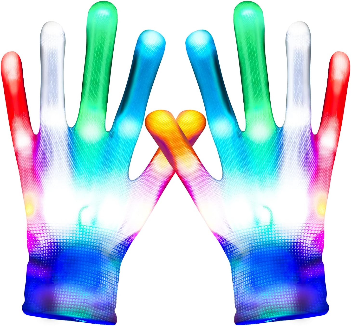 Kids LED Light - Up Gloves – Multicolor Flashing Gloves Ages 3–12 – JXLG03 - with | Sold by Uncle Wiener's Wholesale