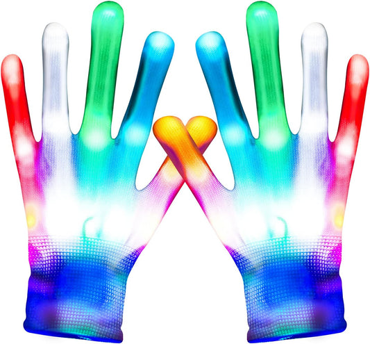 Kids LED Light - Up Gloves – Multicolor Flashing Gloves Ages 3–12 – JXLG03 - with | Sold by Uncle Wiener's Wholesale