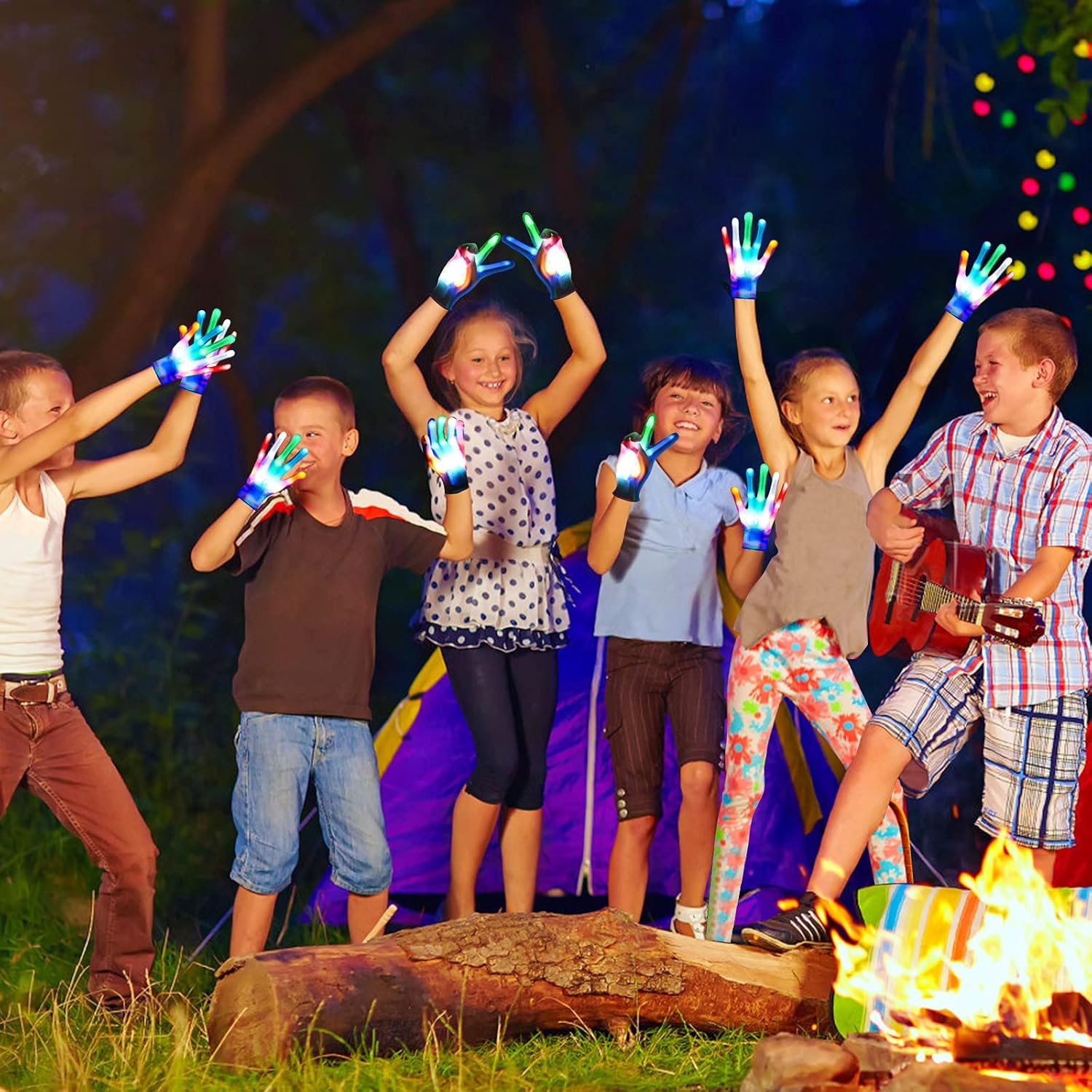 Kids LED Light - Up Gloves – Multicolor Flashing Gloves Ages 3–12 – JXLG03 - with | Sold by Uncle Wiener's Wholesale