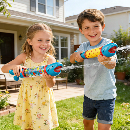 Kids Pull-Out Water Blaster – Porous Multi-Jet Water Cannon for Pool, Beach & Outdoor Summer Play - Toys with | Sold by Uncle Wiener's Wholesale