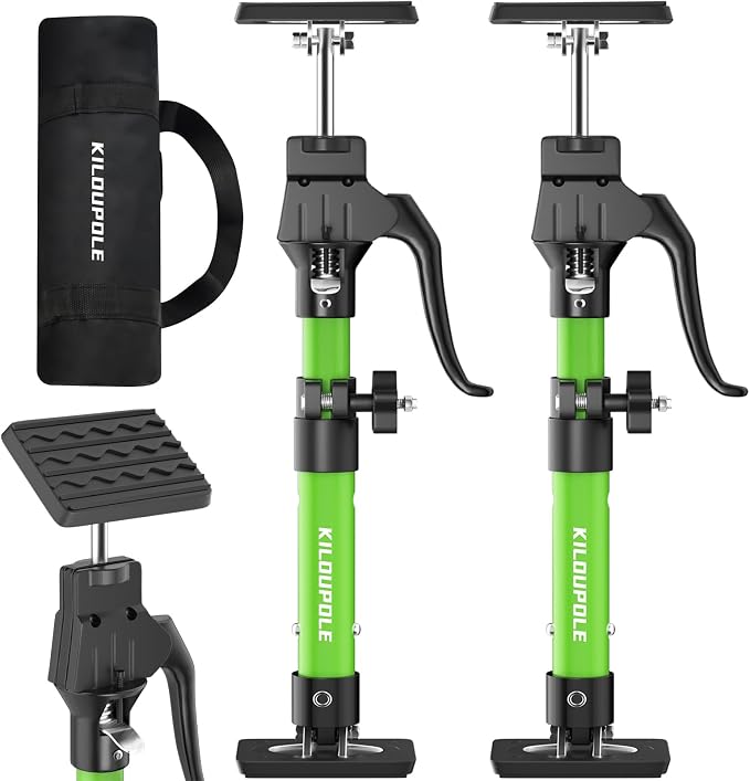 KILOUPOLE Cabinet Jack Support Poles 2-Pack – Adjustable Steel Telescopic Third Hand Support System, Drywall Jack, Cargo Bar & Cabinet Installation Tool, 200 lb Capacity - Construction Equipment with | Sold by Uncle Wiener's Wholesale