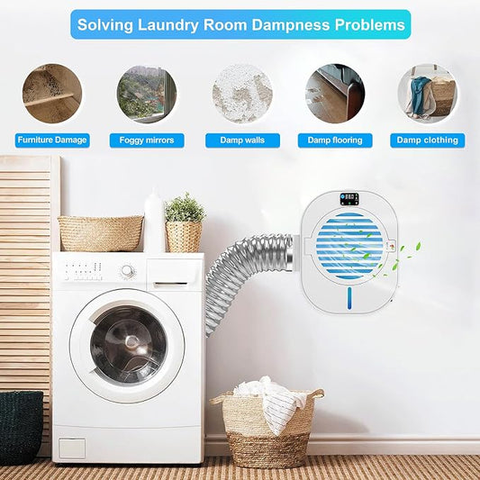 Kiss Core 4-in-1 Indoor Dryer Vent Kit with Dehumidifier – Lint Filter, Humidity Control & Digital Temperature Display - Home products with | Sold by Uncle Wiener's Wholesale