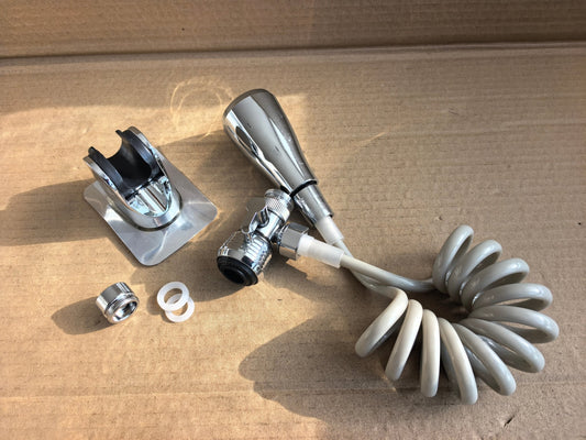 Kitchen Faucet Spray Head Replacement with 59 Inch Recoil Hose and Holder KF0592 - with | Sold by Uncle Wiener's Wholesale