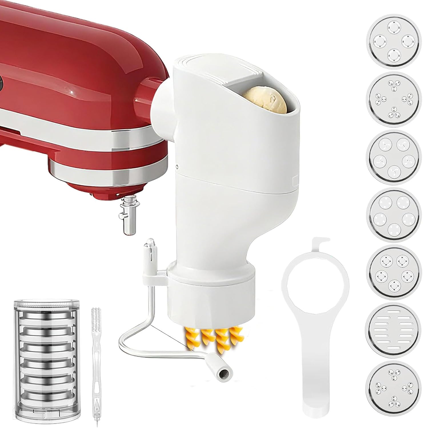 KitchenAid Stand Mixer Attachments Pasta Maker Meat Grinder Juicer Ice Cream Maker Slicer Compatible Accessories - with Pasta Press Attachment 25K426 | Sold by Uncle Wiener's Wholesale