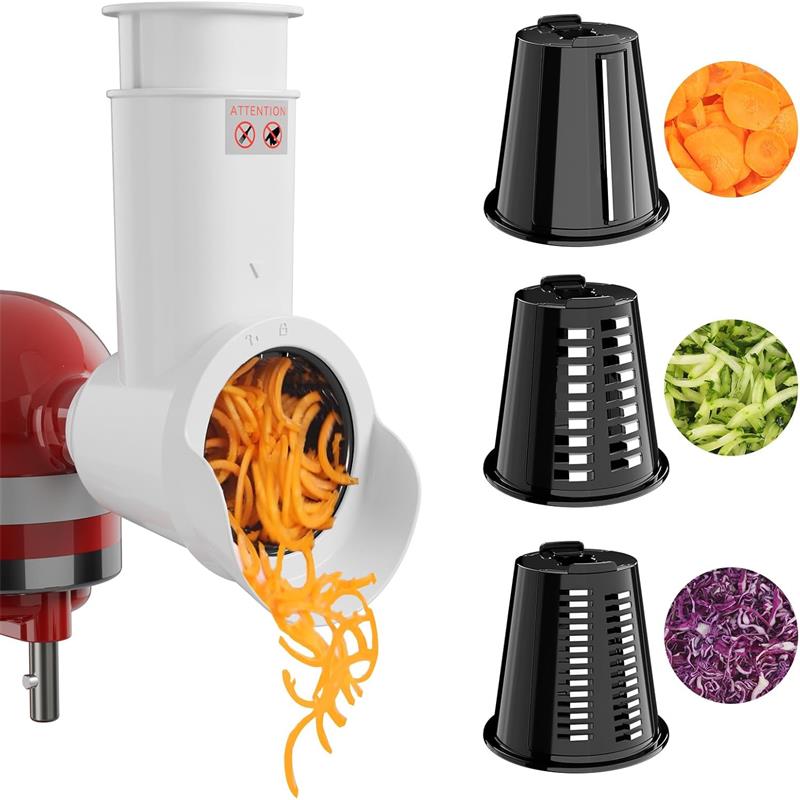 KitchenAid Stand Mixer Attachments Pasta Maker Meat Grinder Juicer Ice Cream Maker Slicer Compatible Accessories - with Fresh Prep Slicer & Shredder 25K425 | Sold by Uncle Wiener's Wholesale