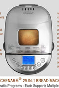 KITCHENARM 29 - in - 1 SMART Bread Machine with Gluten Free Setting 2LB 1.5LB 1LB Bread Maker Machine with Homemade Cycle - Stainless Steel Breadmaker with Recipes Whole Wheat Bread Making Machine - with | Sold by Uncle Wiener's Wholesale