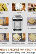 KITCHENARM 29 - in - 1 SMART Bread Machine with Gluten Free Setting 2LB 1.5LB 1LB Bread Maker Machine with Homemade Cycle - Stainless Steel Breadmaker with Recipes Whole Wheat Bread Making Machine - with | Sold by Uncle Wiener's Wholesale