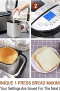KITCHENARM 29 - in - 1 SMART Bread Machine with Gluten Free Setting 2LB 1.5LB 1LB Bread Maker Machine with Homemade Cycle - Stainless Steel Breadmaker with Recipes Whole Wheat Bread Making Machine - with | Sold by Uncle Wiener's Wholesale