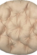 Klear Vu Solid Microsuede Papasan Chair Cushion for Living Room, Bedroom, Nursery or Home Office, 45" x 6" Seat Pad, 45" Diameter, Tan - with | Sold by Uncle Wiener's Wholesale