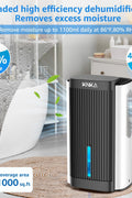KNKA Dehumidifier,95 OZ Water Tank, (950 sq. ft) Dehumidifier for Basement, Bedroom,Bathroom, RV,Closet with Auto Shut Off, Sleep Mode,7 Colors LED Light, Dehumidifiers for Home (White/Black) - with | Sold by Uncle Wiener's Wholesale