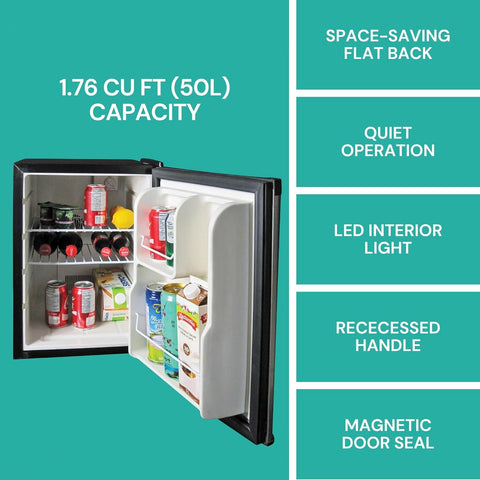 Koolatron 12V 110V mini fridge with freezer for compact spaces
Energy-efficient white mini refrigerator for truck or dorm
Mini fridge with dual power AC and DC input
Koolatron freestanding mini fridge 1.76 cu ft
Compact mini fridge with freezer for RV and office use