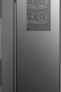 Koolatron Wine Fridge - Wine Cooler, 18 Bottle Wine Cabinet for Champagne, Red & White Wine, Dual Zone Thermoelectric Freestanding Cellar For Bar, Home, Kitchen, Double Paned Glass Door, (53L). Has some damaged on the back side - with Black 18 Bottle | Sold by Uncle Wiener's Wholesale