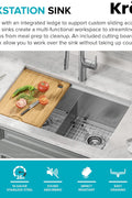 KRAUS Kore Workstation 30 - inch Undermount 16 Gauge Stainless Steel Kitchen Sink, Double Bowl Kitchen Sink with Accessories, KWU112 - 30 - with Stainless Steel | Sold by Uncle Wiener's Wholesale
