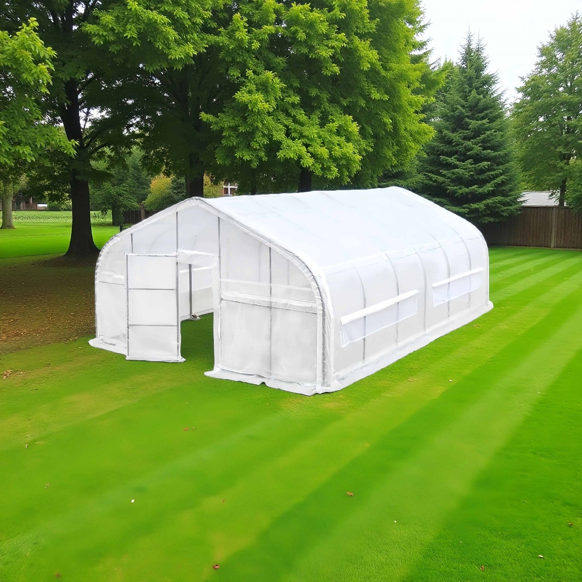 Large 20x30x10 FT & 20x20x10 FT Walk - In Metal Frame Tunnel Greenhouse for Gardening - with 20X30X10 FT | Sold by Uncle Wiener's Wholesale