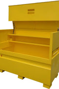 Large 47.8 Cu. Ft. Job Site Security Box – Heavy - Duty Locking Tool Storage Chest with Gas Struts & Powder - Coated Finish (60"x30"x46") - with | Sold by Uncle Wiener's Wholesale