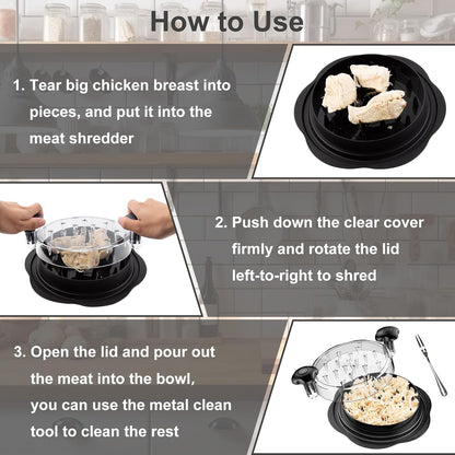 Large Chicken Shredder Tool Twist Manual Meat Shredder for Chicken Breast CS1122 - with | Sold by Uncle Wiener's Wholesale