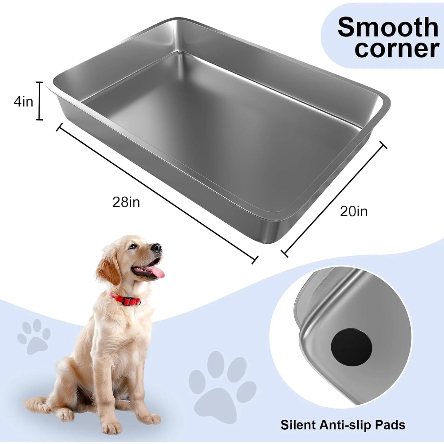 Large Dog Grass Pad Potty Tray 28x20 – Indoor Outdoor Puppy Toilet Training System DOGGPT - with | Sold by Uncle Wiener's Wholesale