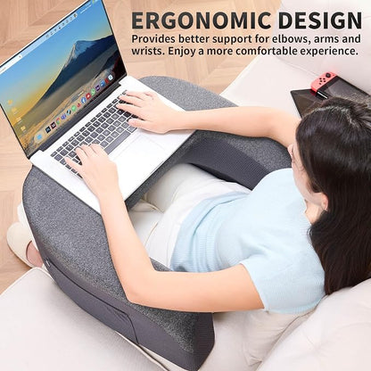 Large Memory Foam Reading Pillow & Laptop Lap Desk – H-Shaped Arm Rest Gaming Pillow with Removable Cover - Home products with | Sold by Uncle Wiener's Wholesale
