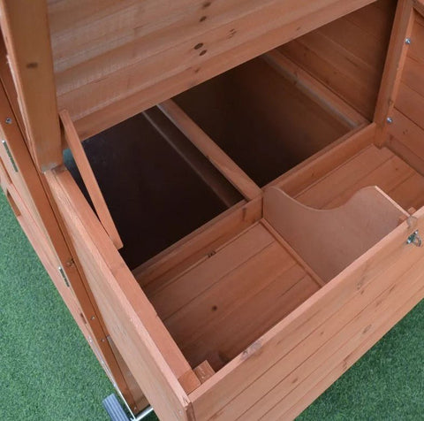 Large Outdoor Wooden Chicken Coop with Wheels TY001 - with | Sold by Uncle Wiener's Wholesale