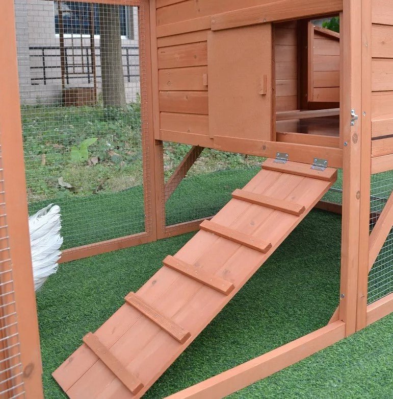 Large Outdoor Wooden Chicken Coop with Wheels TY001 - with | Sold by Uncle Wiener's Wholesale