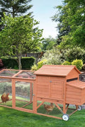 Large Outdoor Wooden Chicken Coop with Wheels TY001 - with | Sold by Uncle Wiener's Wholesale