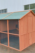 Large Walk - In Chicken Coop – Fir Wood & Wire Mesh with Asphalt Roof 8x6 Ft Outdoor Hen House P0846 - with | Sold by Uncle Wiener's Wholesale