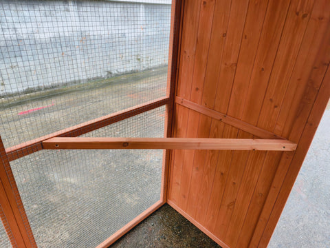 Large Walk - In Chicken Coop – Fir Wood & Wire Mesh with Asphalt Roof 8x6 Ft Outdoor Hen House P0846 - with | Sold by Uncle Wiener's Wholesale