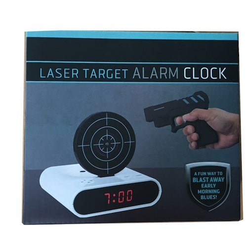Laser Target Alarm Clock Shooting Game with Toy Laser Gun EPT691704 - with | Sold by Uncle Wiener's Wholesale
