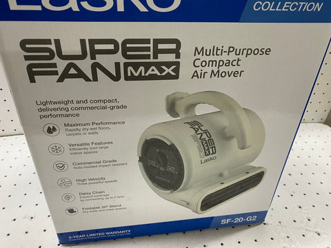 Lasko Super Fan Max Multi Purpose Compact Air Mover Lightweight SF - 20 - G2 - with beige | Sold by Uncle Wiener's Wholesale