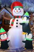 LED Christmas Yard Inflatables – Outdoor Holiday Decoration Blow - Ups - Christmas Inflatable Yard Decorations (LED, Outdoor Use) with 6 FT Inflatable LED Snowman & Penguins | Sold by Uncle Wiener's Wholesale
