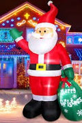 LED Christmas Yard Inflatables – Outdoor Holiday Decoration Blow - Ups - Christmas Inflatable Yard Decorations (LED, Outdoor Use) with 8 FT Inflatable LED Santa Claus | Sold by Uncle Wiener's Wholesale
