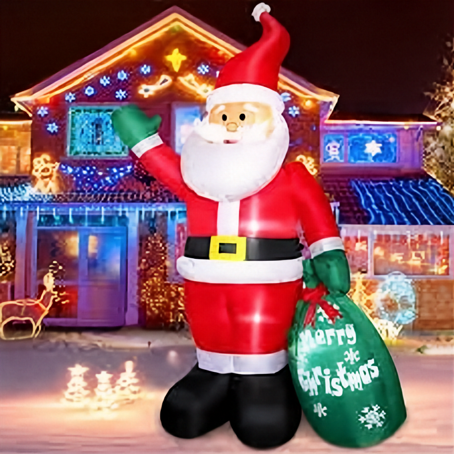 LED Christmas Yard Inflatables – Outdoor Holiday Decoration Blow - Ups - Furniture with 6 FT Inflatable LED Snowman with Thermometer | Sold by Uncle Wiener's Wholesale