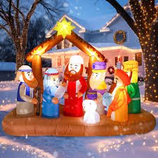 LED Christmas Yard Inflatables – Outdoor Holiday Decoration Blow - Ups - Christmas Inflatable Yard Decorations (LED, Outdoor Use) with 8 FT Inflatable LED Santa Claus | Sold by Uncle Wiener's Wholesale