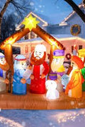 LED Christmas Yard Inflatables – Outdoor Holiday Decoration Blow - Ups - Christmas Inflatable Yard Decorations (LED, Outdoor Use) with 6.5 FT Christmas Nativity Scene Inflatable | Sold by Uncle Wiener's Wholesale