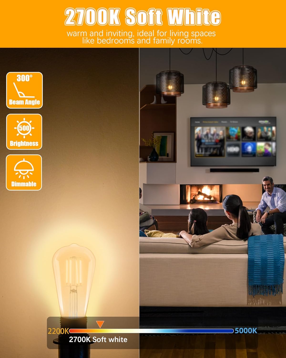 LED Edison Bulbs 10 - Pack – ST19/ST58 5.5W 2700K E26 Filament Bulbs – JXED10 - with | Sold by Uncle Wiener's Wholesale
