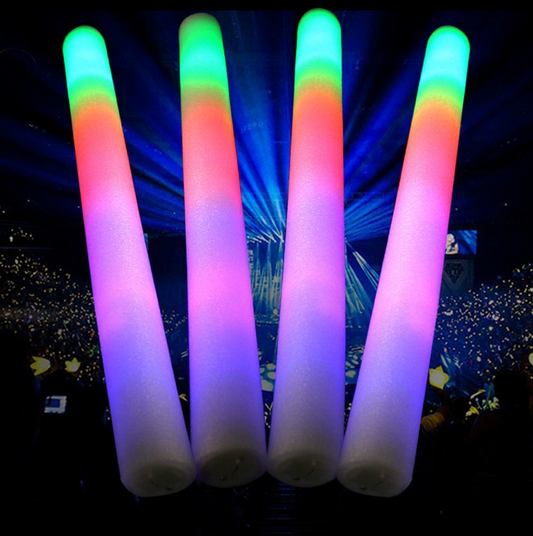 LED Foam Glow Sticks – Multicolor 3 - Mode Party Lights 3 - Pack – JXGS40 - with | Sold by Uncle Wiener's Wholesale