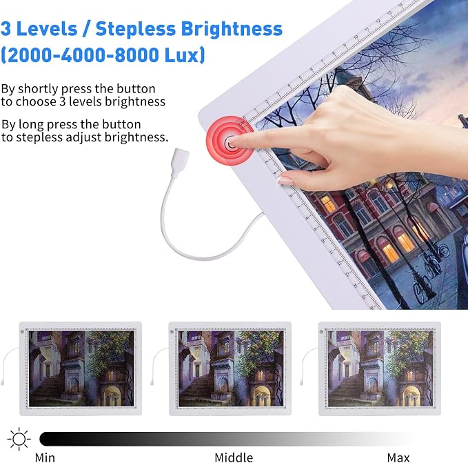 LED Light Pad for Tracing & Drawing with Foldable Stand – 8000 Lux Ultra-Thin Light Box Kit - Toys with | Sold by Uncle Wiener's Wholesale