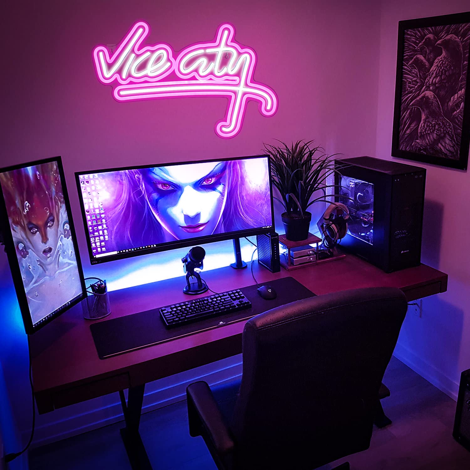 LED Neon Gaming Wall Light Signs – Mario, Hello Kitty, Kirby, Arcade & Gamer Controller Room Decor - General Equipment with Montreal Canadiens LED Neon Sign 40x27.6cm (15.7