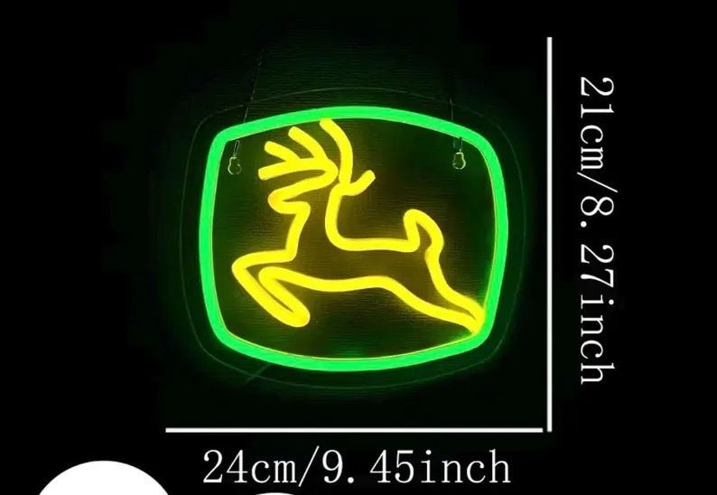 LED Neon Gaming Wall Light Signs – Mario, Hello Kitty, Kirby, Arcade & Gamer Controller Room Decor - General Equipment with Deere Kid LED Neon Sign 21×24cm (8