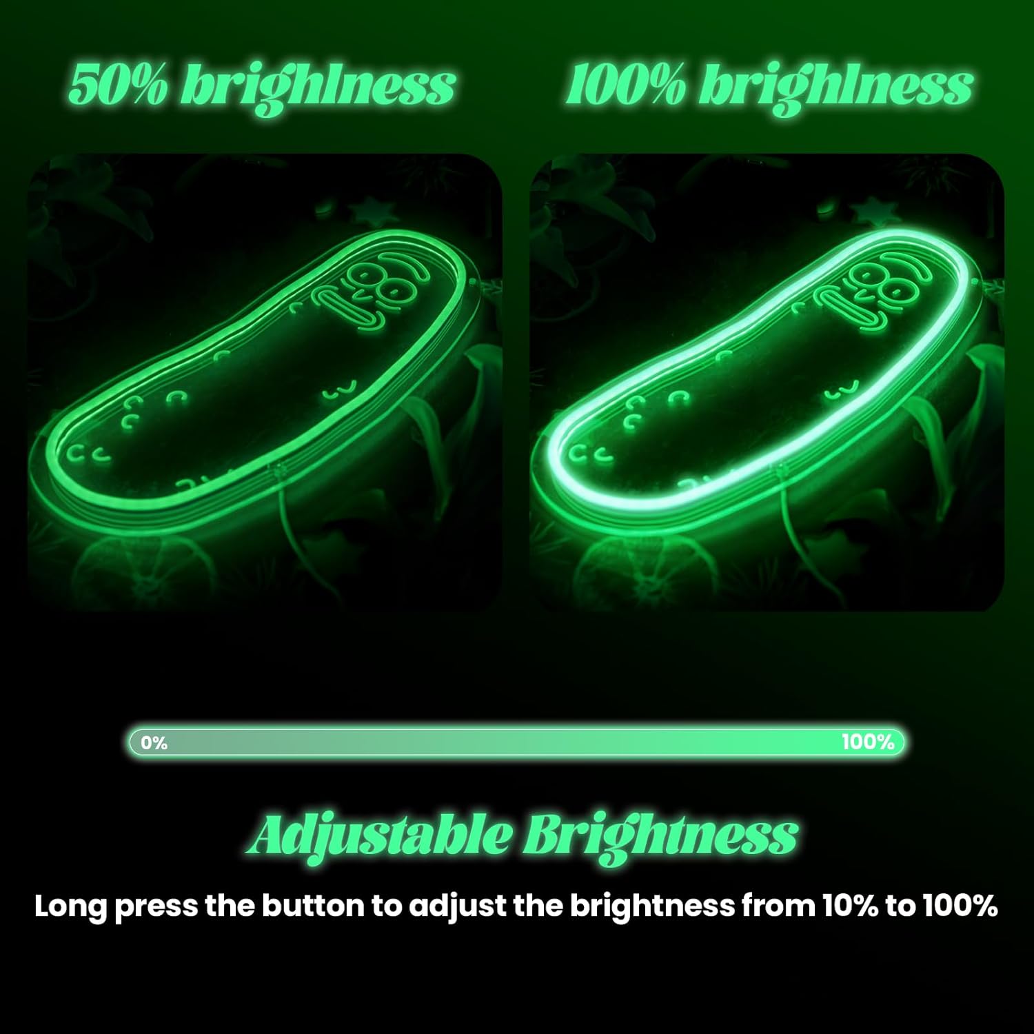 LED Neon Gaming Wall Light Signs – Mario, Hello Kitty, Kirby, Arcade & Gamer Controller Room Decor - General Equipment with Pickle LED Neon Sign 15.3×41cm (6″×16.1″) | Sold by Uncle Wiener's Wholesale